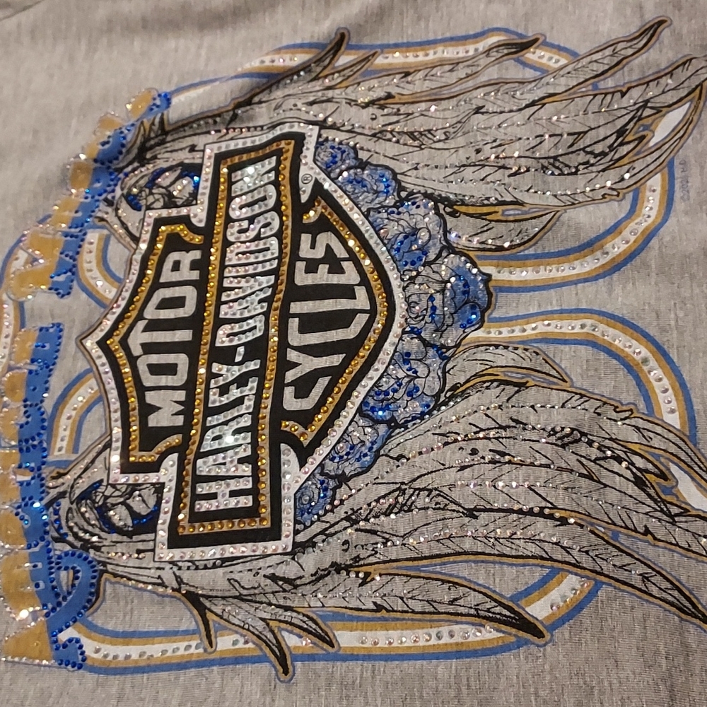 Ladies Harley-Davidson long sleeve bling top